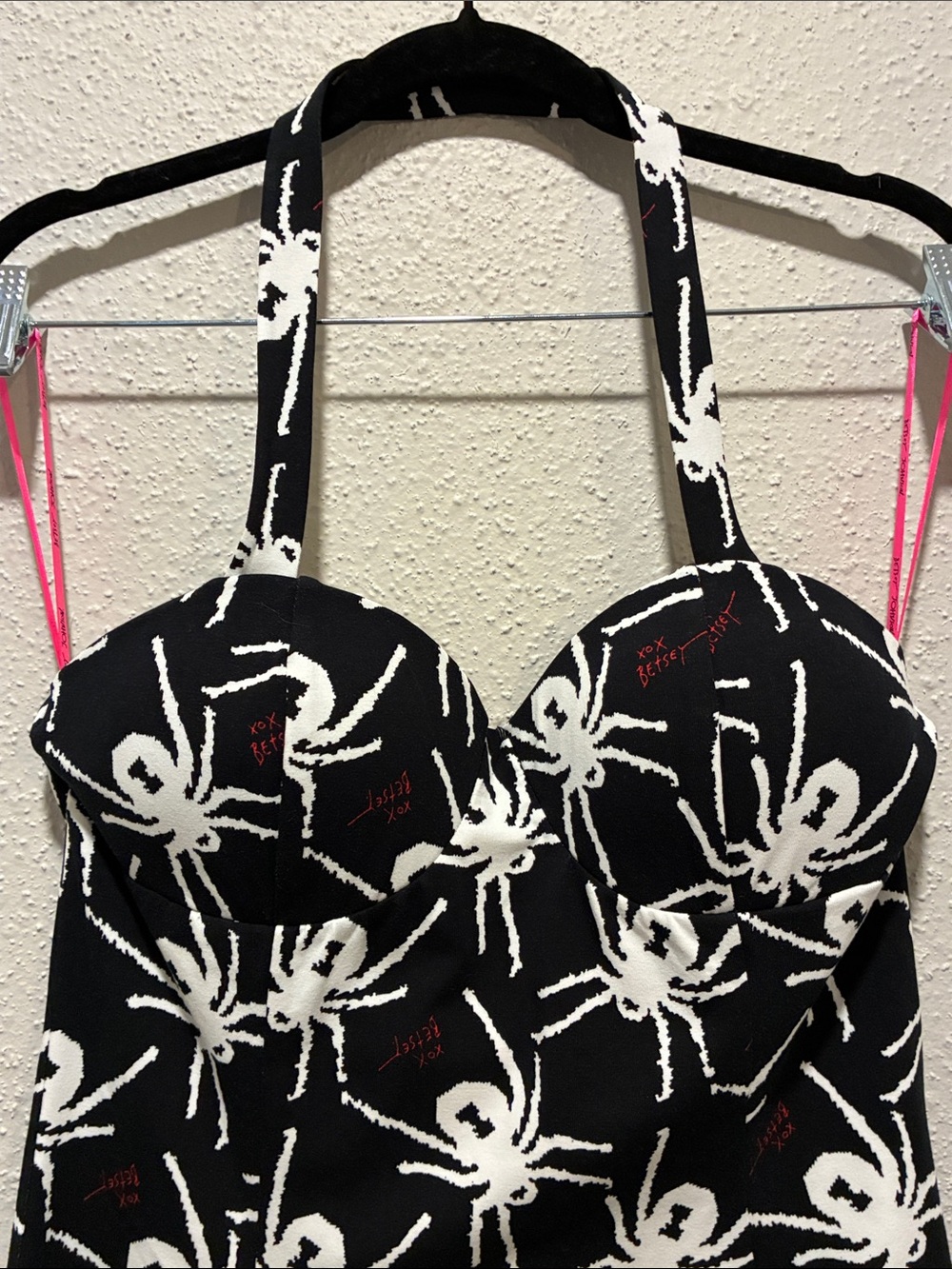 Betsey Johnson Black and White Spider Print Dress - Picture 6 of 7